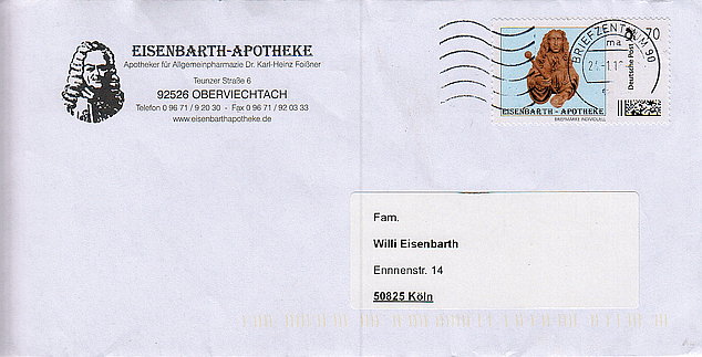 Letter of the Eisenbarth Pharmacy