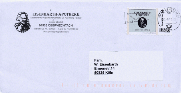 Letter of the Eisenbarth Pharmacy